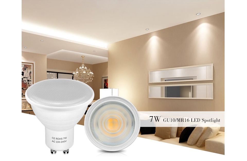 220V LED bulb spot light 7W GU10 MR16 LED Lamp Downlight Table ceiling light Spotlight Aluminum LED Lampara Bombillas