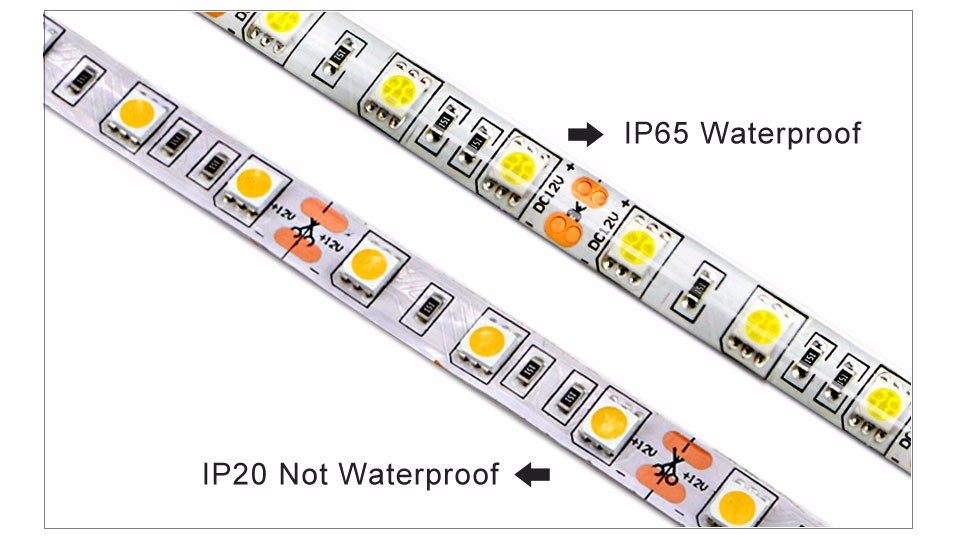 IP20 IP65 LED Strip light 5050 SMD fiexible lamp 5m 300Led DC12V Waterproof RGB Bar Light Bombillas Led Tape Indoor Home Decor