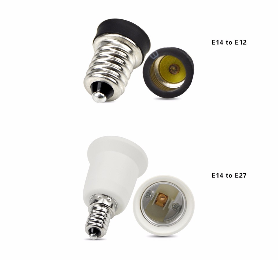 5PCS E14 to E27 B22 to E27 E27 to B22 GU10 to E27 Screw Base Lamp Socket Holder LED Light Bulb Adapter Screw Base