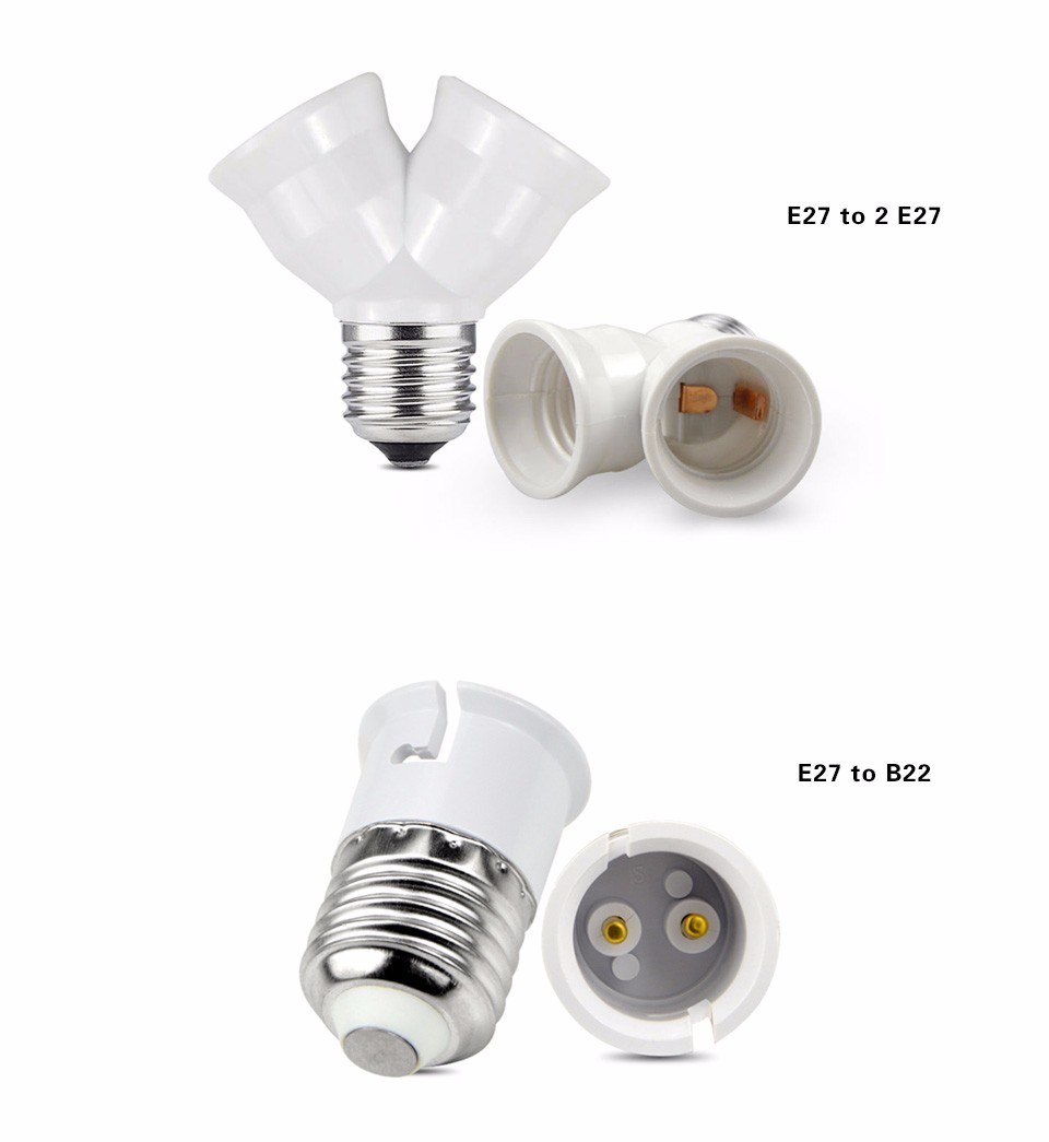 220V 110V E14 E27 B22 GU10 E12 G9 LED Screw Base Lamp Socket Holder LED Light Adapter for RGB LED bulb 5W 7W 9W 15W Spot light