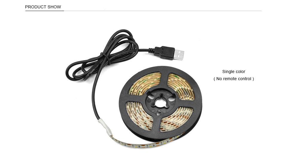 1M 2M 3M 4M 5M USB charger led strip light DC 5V 3528 SMD USB cable LED tape power supply LED lamp RGB with IR RF remote control