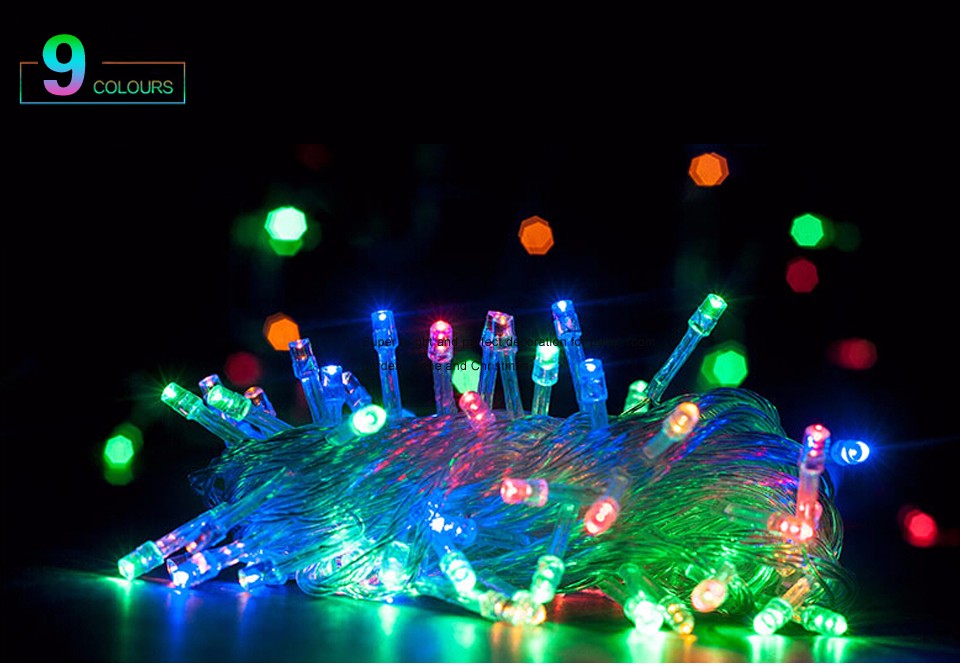 9 colors LED Night Light 220V 110v 10M Novelty Lights EU US LED String lamp Christmas Wedding Party Festival