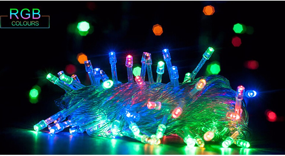 220V 110V EU US Plug LED Night Light 10M 100LEDs Novelty Lights LED Holiday String lamp For Christmas Wedding Party Festival