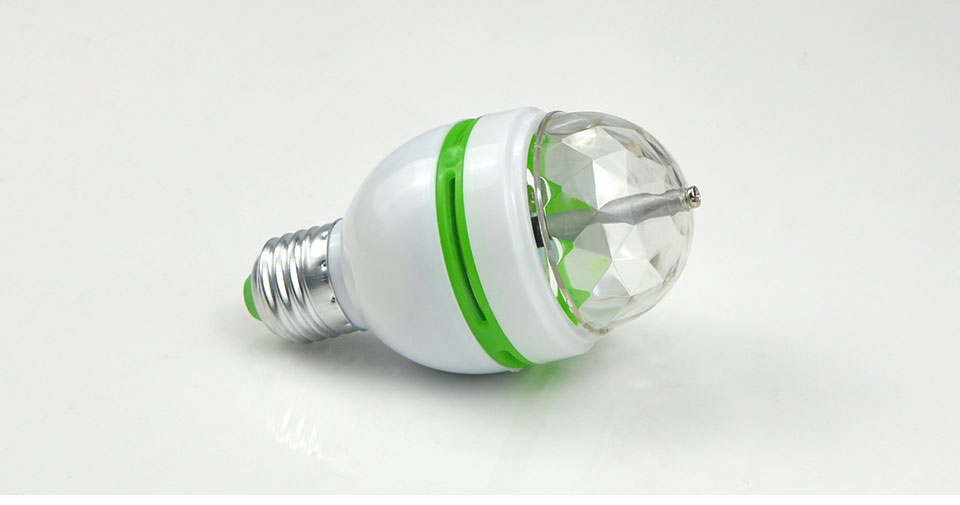 EU Plug to E27 Lamp hold base RGB LED Night light 85 265V E27 3W LED Stage light Christmas Projector LED Bulb holiday Lamp bases