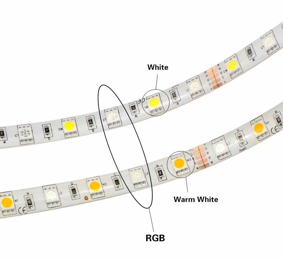 5M RGBW RGBWW 5050 LED strip Light IP20 IP65 DC12V SMD 60Leds M LED Flexible Bar Light strip RGB White Warm White light