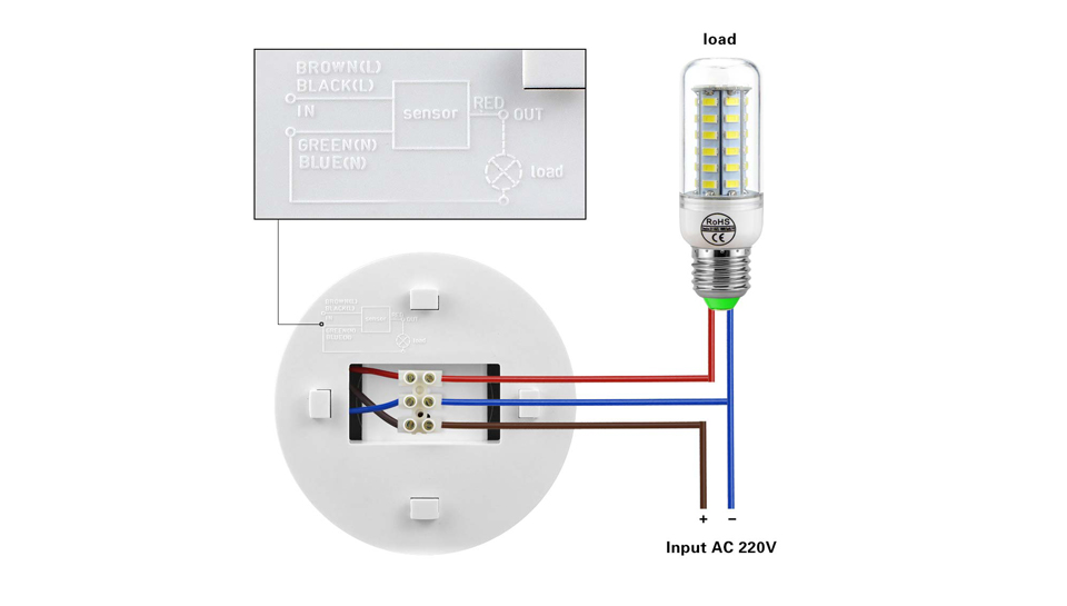 AC 110V 240V 360 Degree PIR Sensor IR Infrared Motion Sensor light Switch Ceiling Recessed PIR Switch Detector for led lamp