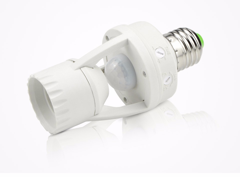 DIY Smart PIR Induction Infrared Motion Sensor lamp Base Holder E27 85V 265V 3W 5W 7W 9W 12W 15W 5736 SMD LED Corn lamp Bulb