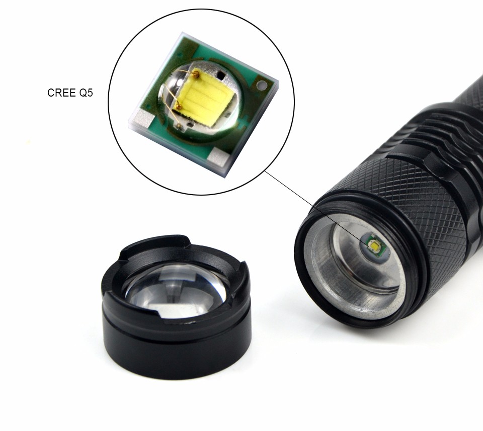 Portable CREE Q5 XML T6 Waterproof Aluminum LED Flashlight lanterna Zoomable Torch lights For Camping Outdoor Night lighting