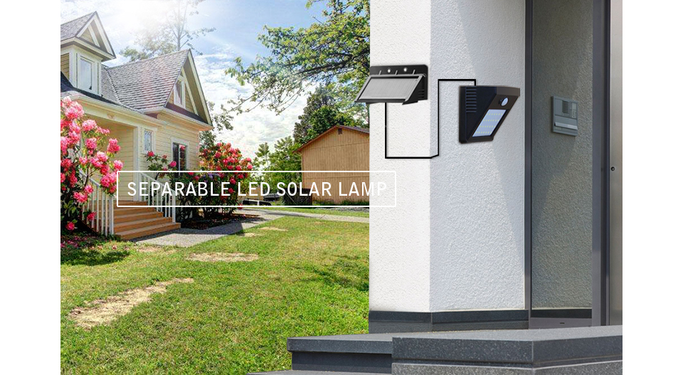 28LEDs Motion PIR Sensor Solar led light Outdoor Separable Solar Power Light bulb Three Modes Garden Wall Yard Fence With Line
