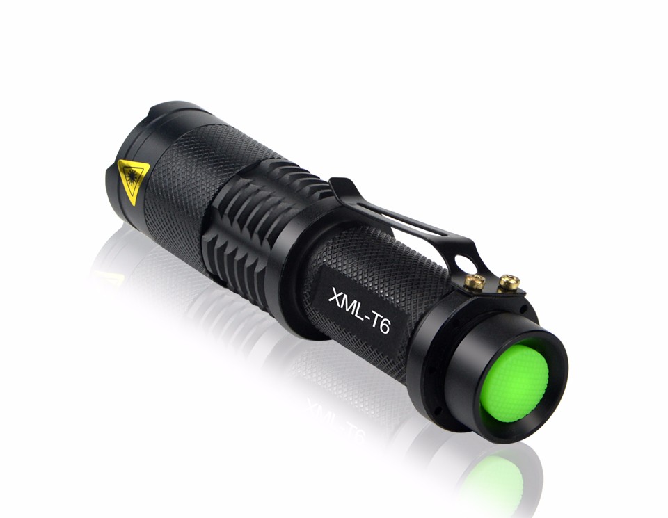 CREE XML T6 Portable 5 Modes Zoomable laser LED Flashlight Lanterns 2300LM Night Torch light For Outdoor Camping lighting