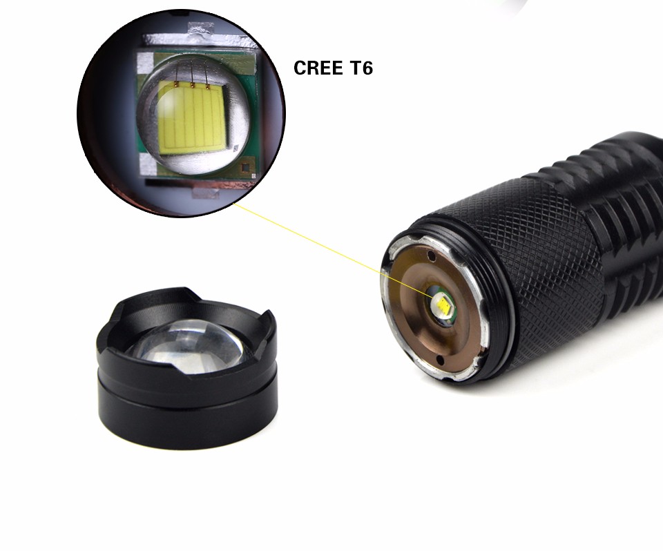 CREE XML T6 LED flashlight Zoomable waterproof led torch rechargeable lanterna camping Night Light For 14500 battery hunting