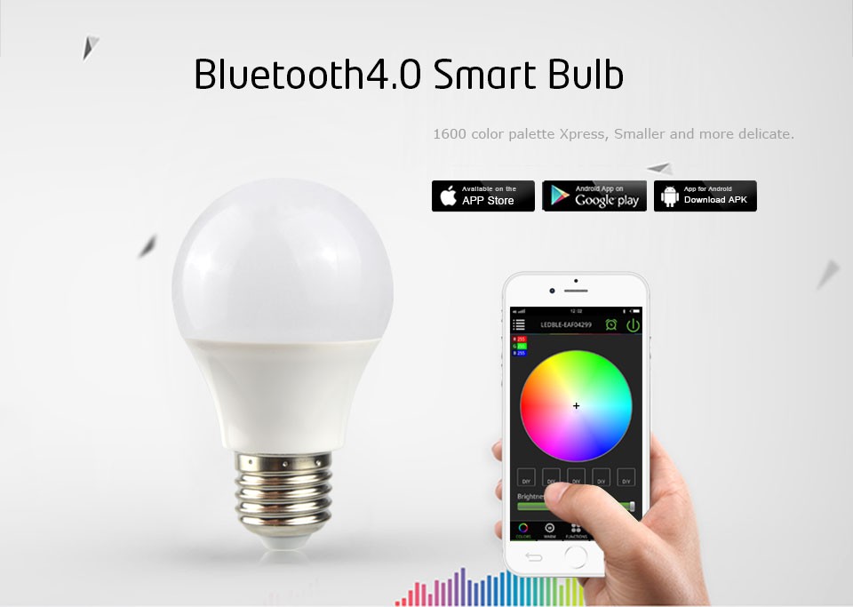 LED Stage light Magic Ball lamp LED Bulb 4.5W E27 RGBW Bluetooth 4.0 Smart LED Light Color Change Dimmable by IOS Android APP.