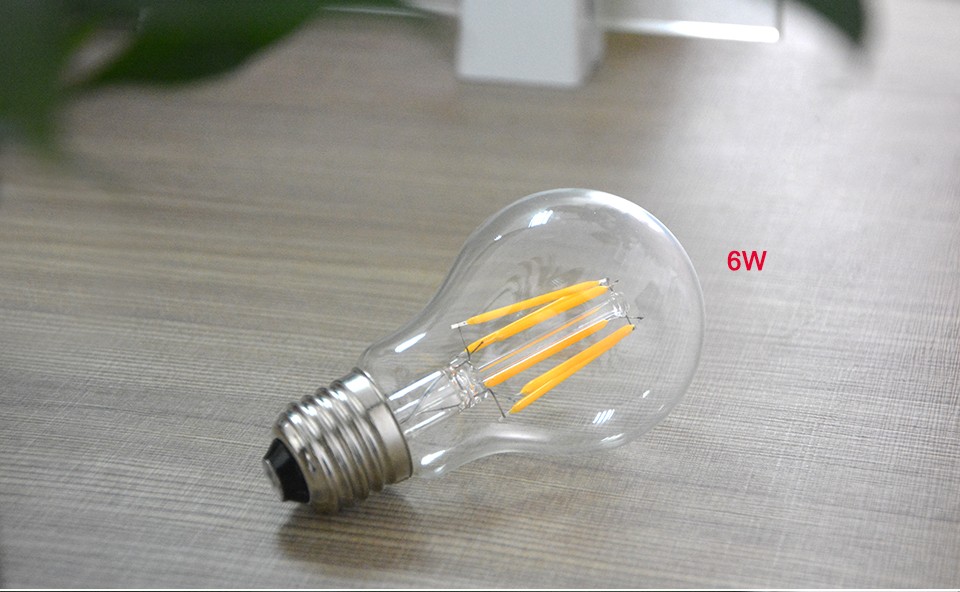 1x 110V 220V Full Watt 2W 4W 6W 8W Edison Filament LED Ball Bulb Glass LED lamp Home Bar Decor Night light Replace Incandesc