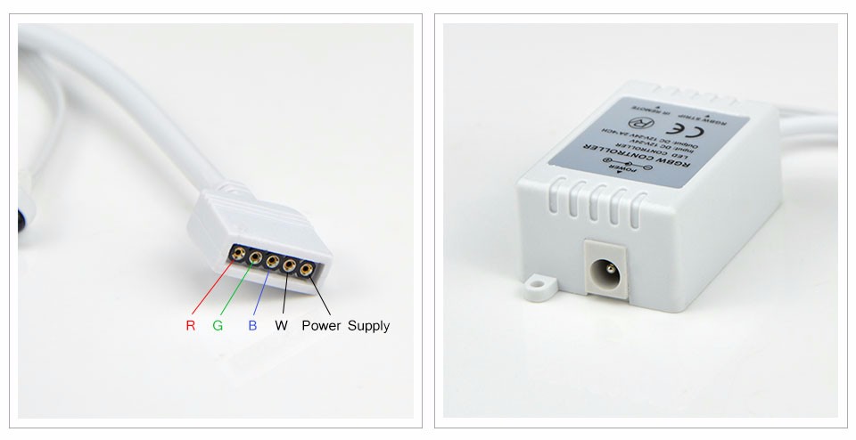 4 Channels 5pin RGBW LED Dimmer DC 12V 24V 40 Keys IR Remote Controller For RGB W WW 5050 LED Strip light