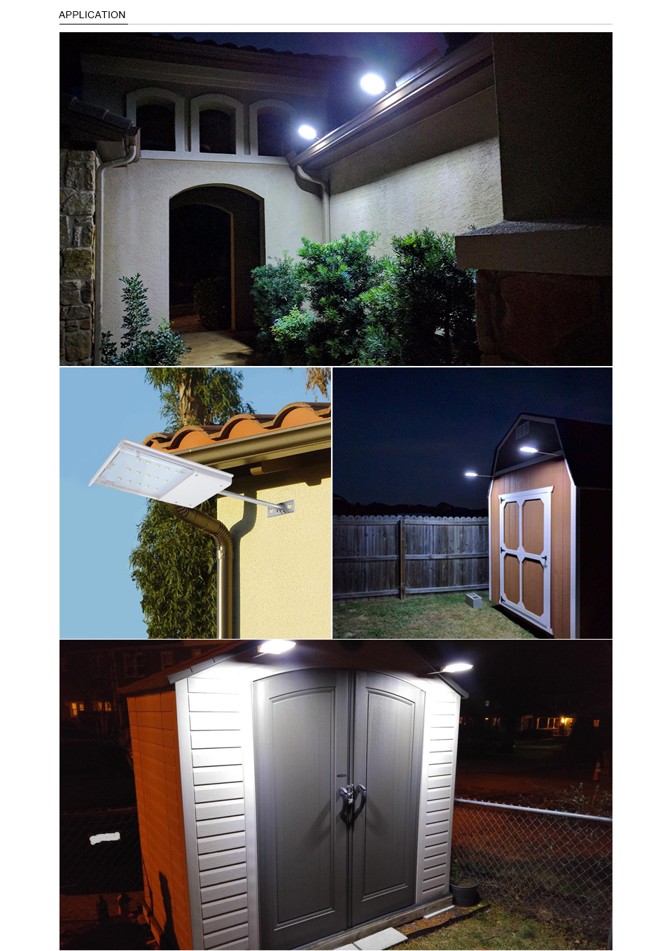 Solar Street Light IP65 Waterproof solar panel light outdoor lighting Solar Powered sensor Control Night Security Wall lamp