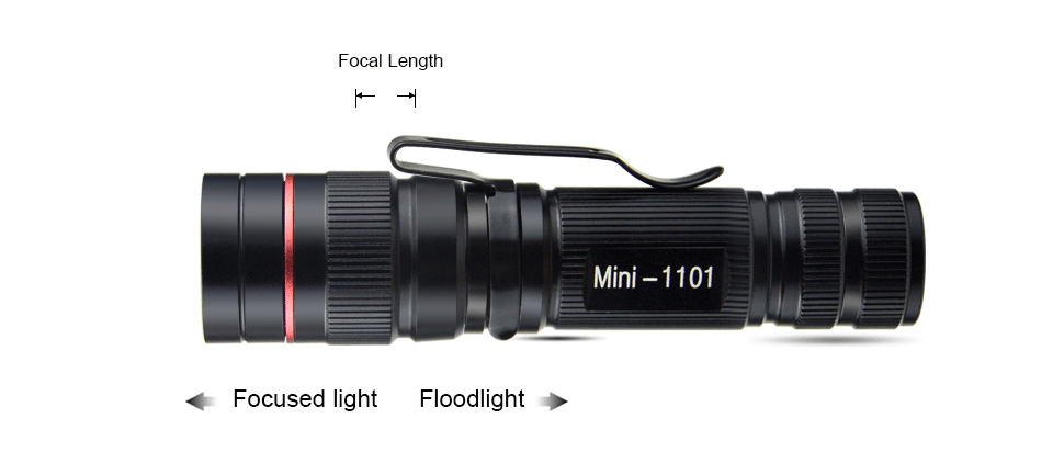 For Outdoor Emergency Night lighting Portable 800LM CREE Q5 LED Flashlight Waterproof Aluminum 3 Model Zoomable Torch light