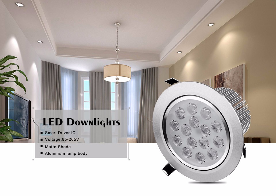 NEW Ceiling LED Downlight 3W 5W 7W 9W 12W 15W 18W IP44 Recessed Spot Lamp Home Lighting For Kitchen Bathroom with driver