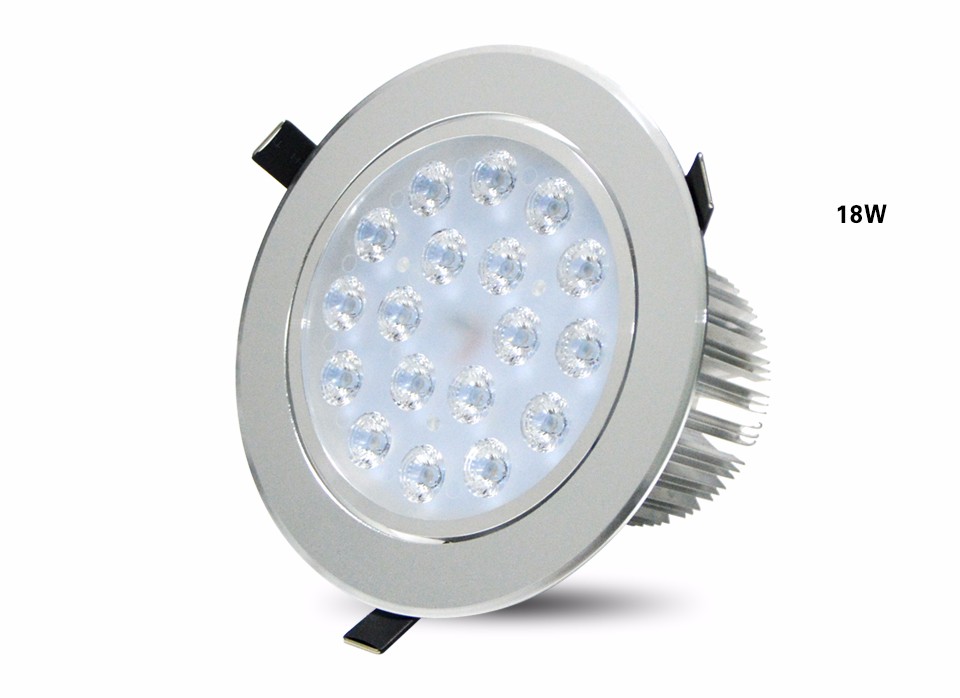 85 265V LED celling Spotlight with radiator Rectifier Driver 3W 5W 7W 9W 12W 15W 18W LED Recessed downlight Bulb spot Light Lamp