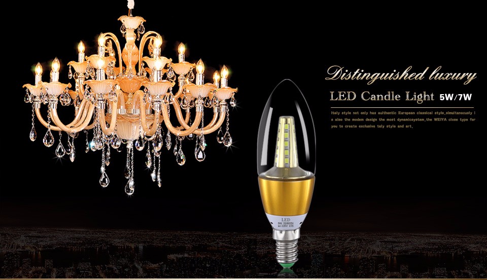 220V E14 5W 7W LED Bulb Candle spot light 2835 SMD LED lamp Spotlight Crystal Chandelier indoor home lighting Lampada Bombillas