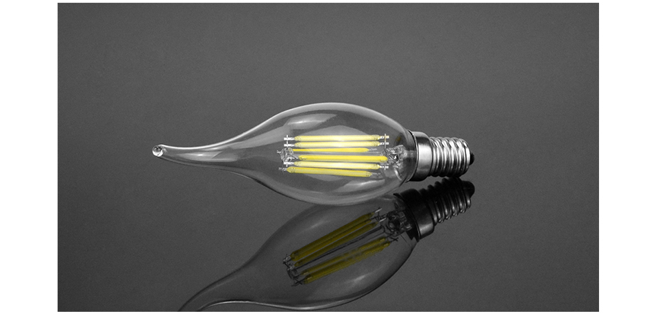 LED light E14 220V 110V Filament LED lamp 2W 4W 6W Edison Glass LED bulb Vintage Edison Candle light