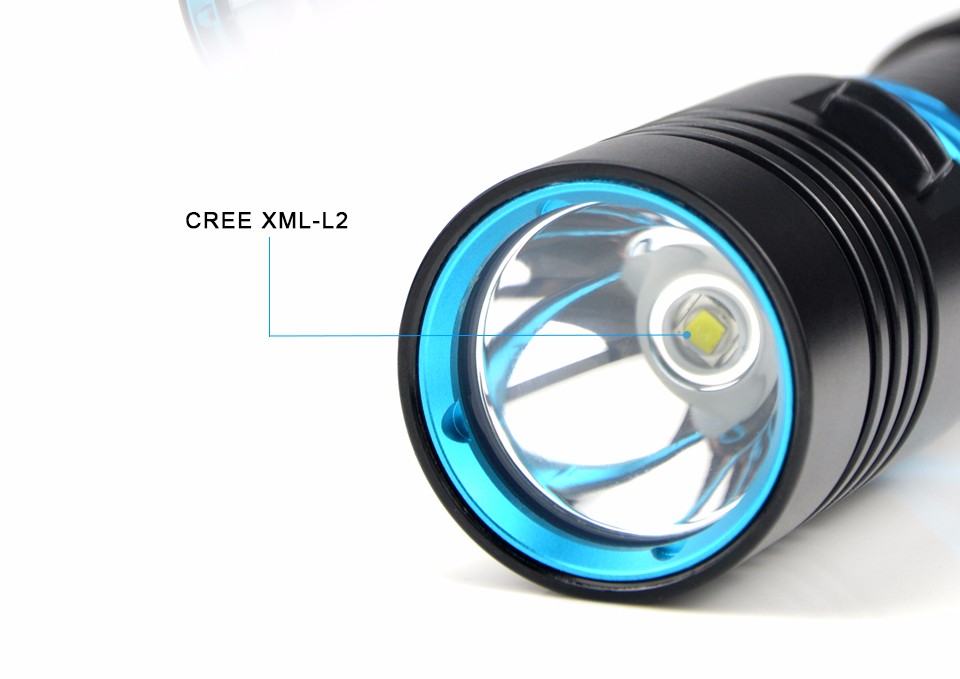IP68 Waterproof Portable CREE XML L2 LED Sealing Diving Flashlight Underwater Lights For Outdoor Camping Fountain Diver lighting