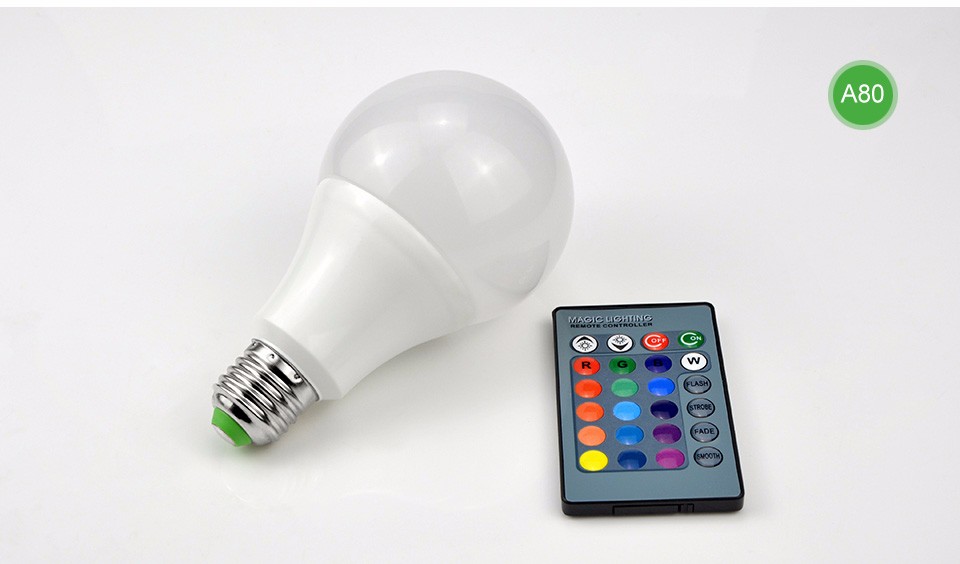 RGB LED Stage Lighting 3W 10W 85 265V 220V 110V E27 RGB LED spotlight Night light lamp 24keys Remote control Home Entertainment