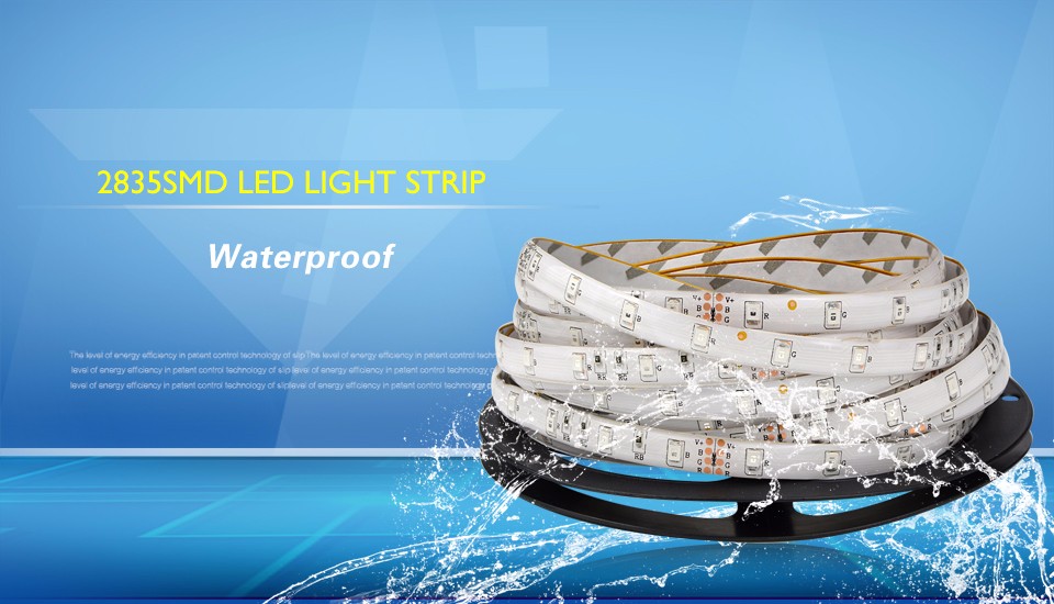 DC 12V 5M IP65 Waterpoof LED Strip light 2835 SMD 60LEDs M RGB Brighter Than 3528 5050 SMD lamp For Holiday Home lighting