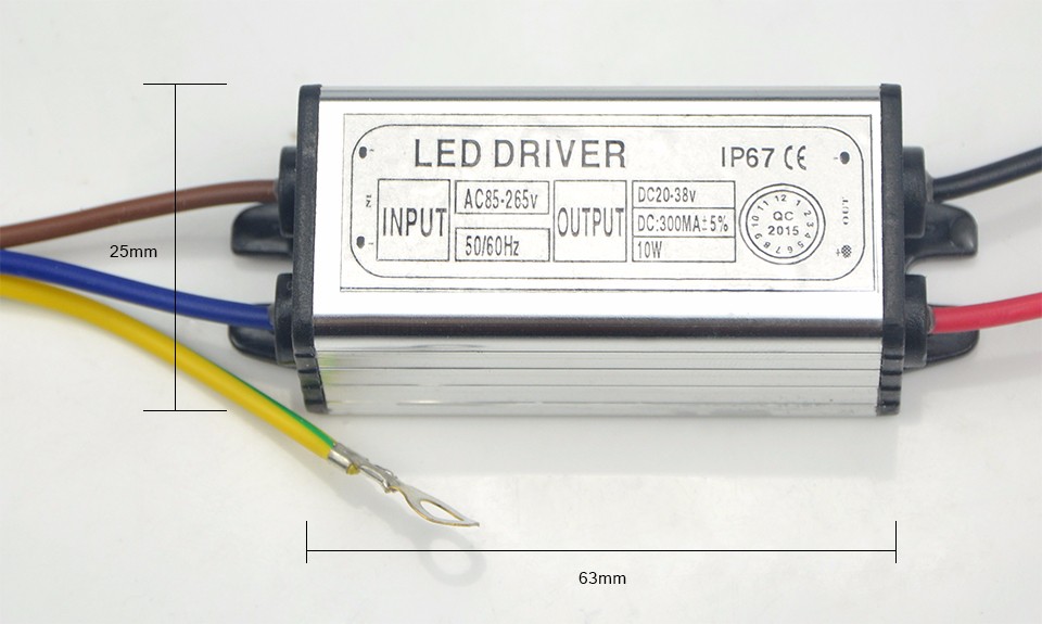 85V 265V to 20 38V 10W 300mA LED Driver Adapter Transformer Switch Power Supply IP67 For Floodlight for LED strip 3528 5050 5630