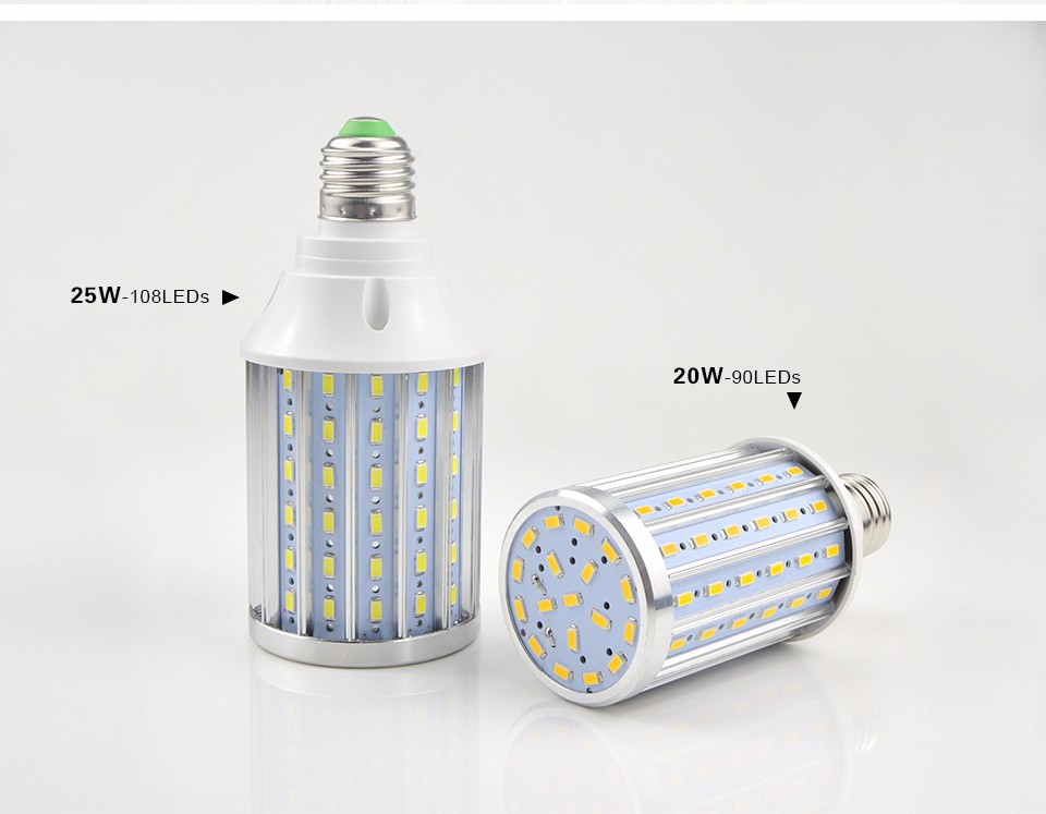 E27 85 265V 10W 15W 20W 25W 30W 50W LED spotlight Corn Bulb High Power Aluminum Cooling 5730 SMD lampara LED hom lamp Spot light