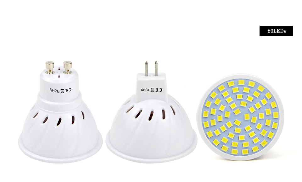 1Pcs 220V 48 60 80 LEDs GU10 MR16 2835 SMD 5W 7W 9W LED Spotlight Bulb LED Light lamp light Spot light LED lighting Lampada