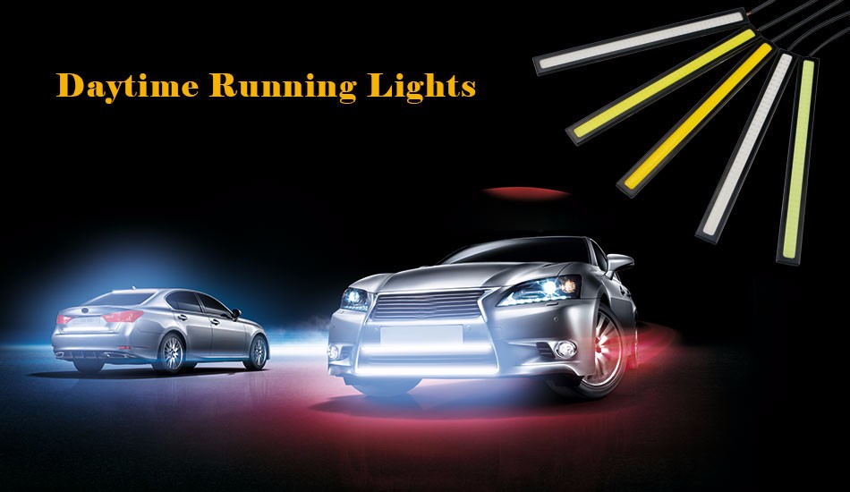 Full New 100 Waterproof Ultra Bright 17cm LED Daytime Running lights COB Day time DC12V Fog Auto Car DRL light Source