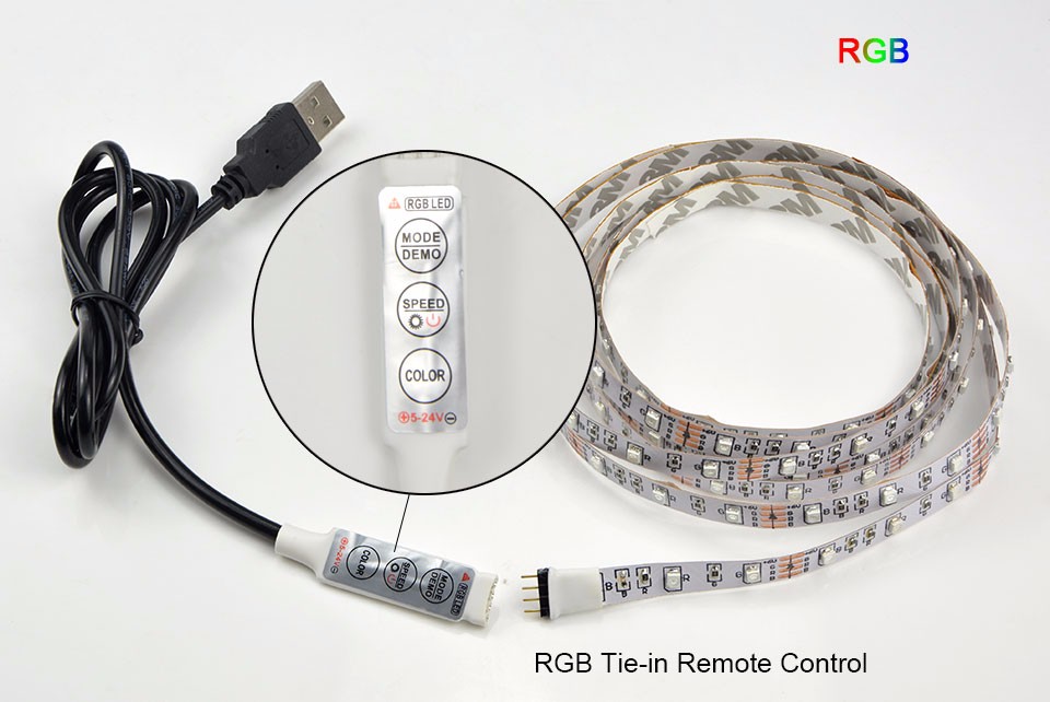 DC 5V RGB SMD 3528 5050 USB LED strip light white warm white 1m 2m 3m 4m 5m Decor light String Tape Ribbon For TV Background