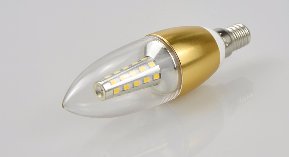220V 110V E14 LED Candle Bulb 5W 7W LED Light Led Lamp Lampada Bombillas Lumiere SMD2835 Crystal lamp Golden Aluminum