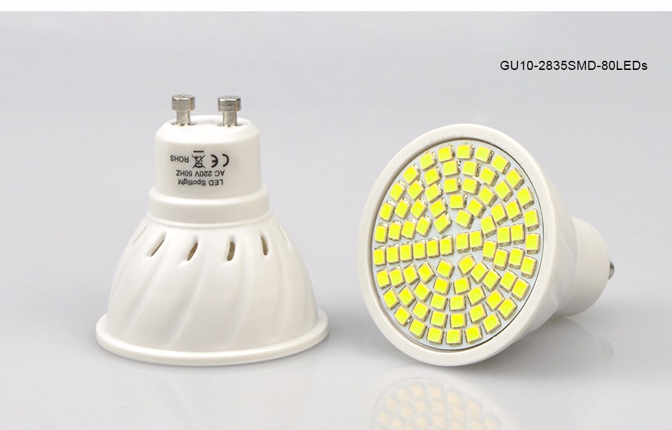 AC220V GU10 MR16 2835 5730 SMD Ampoule LED Spotlight Lamp GU10 Bombillas LED Bulb MR16 Lamparas Spot light Candle Luz Spot luz