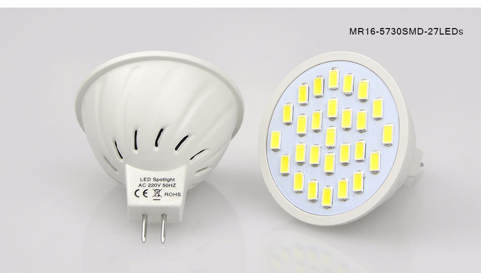 AC220V GU10 MR16 2835 5730 SMD Ampoule LED Spotlight Lamp GU10 Bombillas LED Bulb MR16 Lamparas Spot light Candle Luz Spot luz