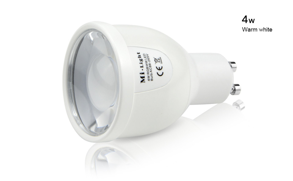 Mi light 2.4G RGBWW RGBCW Led Lamp AC110V 220V Led Bulbs Dimmable GU10 E27 4W 6W 9W wifi Wireless RGB Warm white Lampada Light