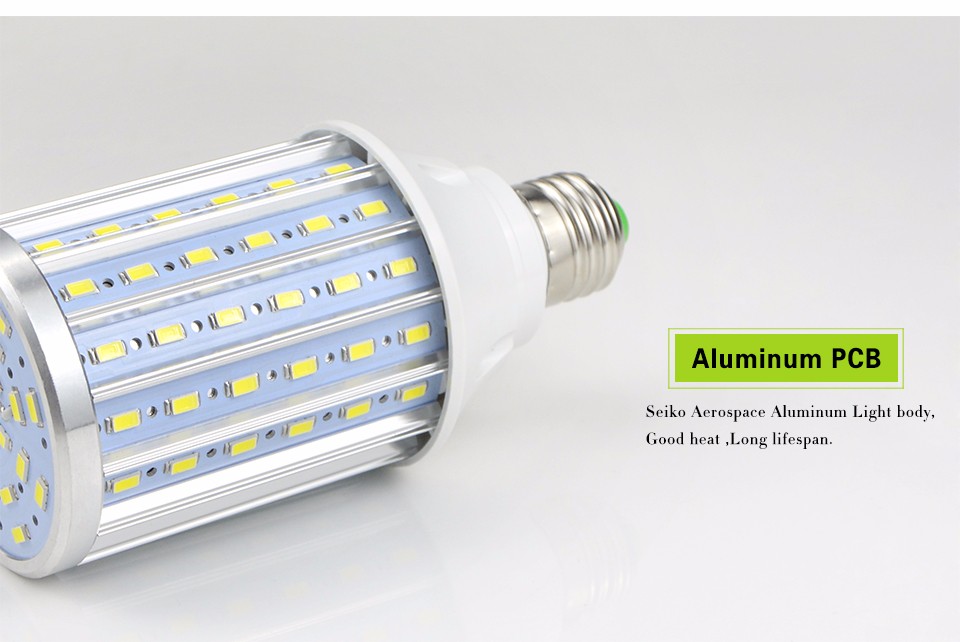 5730 SMD LED Corn Bulb 85 265V 110V 220V E27 30W 160LEDs High Power Aluminum PCB Cooling No Flicker LED lamp Spot light