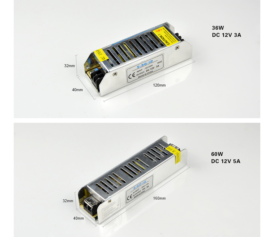 LED Power Supply Lighting Transformer DC 12V 3A 5A 8A 10A 12A 15A 16A 20A 30A Adapter LED Switch Driver for LED strip light