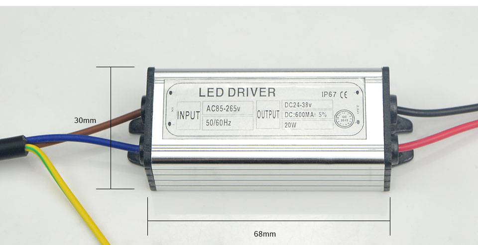 10W 20W 30W 50W LED Driver IP67 85 265V To 24V 38V lighting Transformer Adapter For COB Chip Flood light Spotlight Bulb lamp
