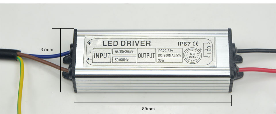 10W 20W 30W 50W LED Driver IP67 85 265V To 24V 38V lighting Transformer Adapter For COB Chip Flood light Spotlight Bulb lamp
