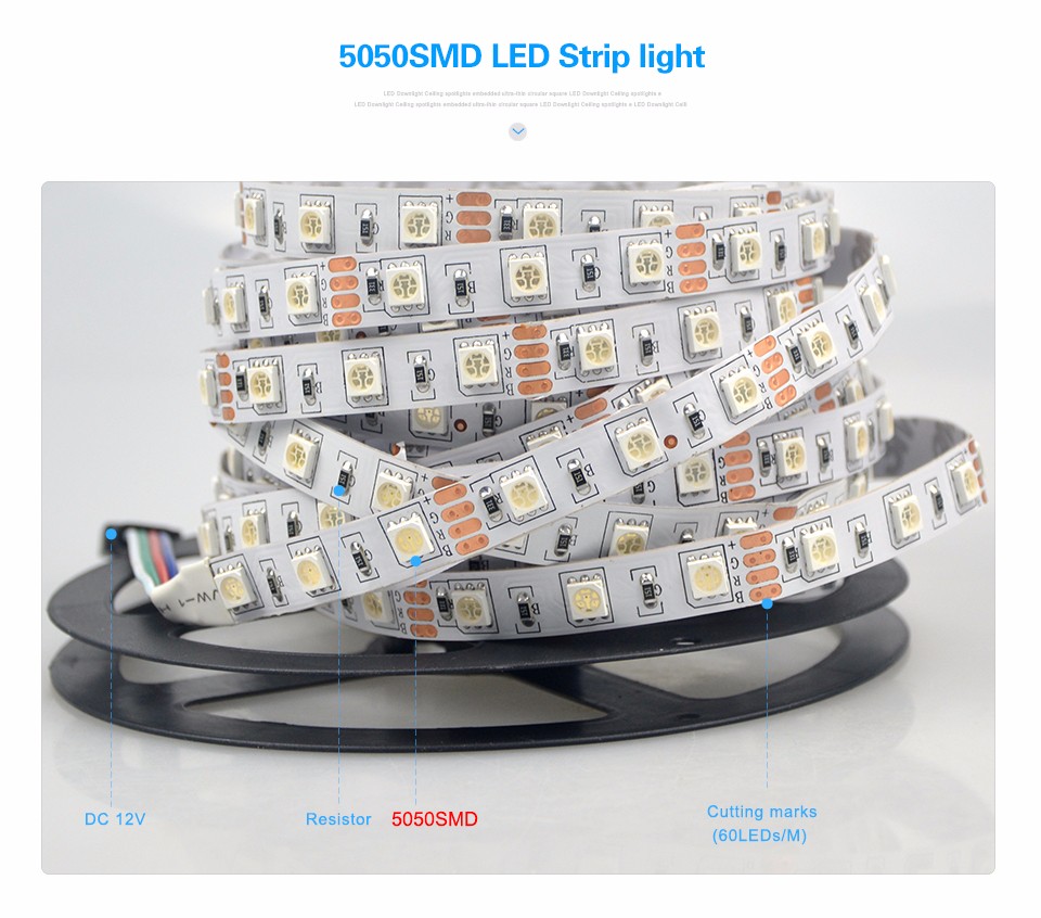 5M Pack New upgrad Epistar SMD 5050 chip More Bright 3528 3014 LED Strip light RGB 300 LEDs lamp Tape Ribbon 44Keys Controller