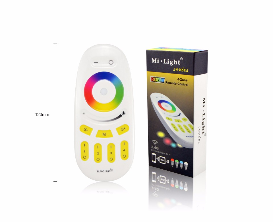 Mi light 2.4G 4 zone Touch Screen Wireless RF Remote Controller Dimmer For RGBW RGBWW LED Strip milight bulb lamp spot light