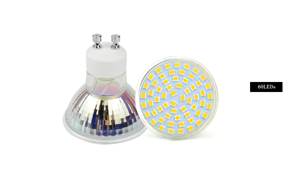 1Pcs GU10 LED Bulb Spotlight AC 220V 2835 SMD 5W 7W 9W 48leds 60leds 80leds Glass lamp Energy Saving Home Lighitng Lampada