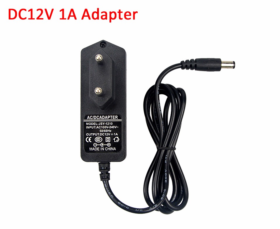 For LED Strip light EU Plug AC 100V 240V to DC 12V 1A Power Adapter Charge lighting transformers Switch Supply Converter