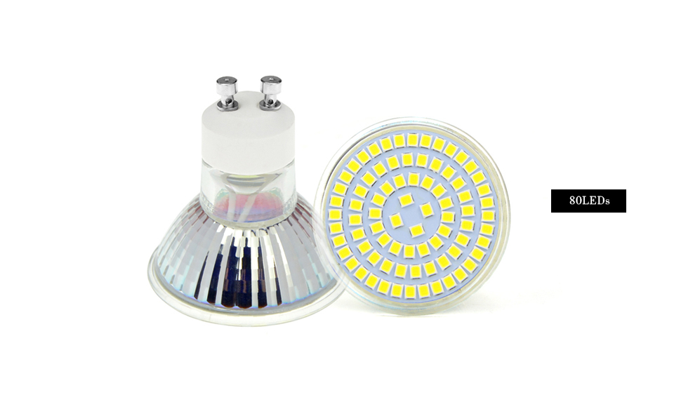 10Pcs LED Bulb AC220V GU10 LED Lamp 60LEDS 80LEDS LED Spotlight SMD2835 7W 9W Bombillas Spot light Lampada for living room