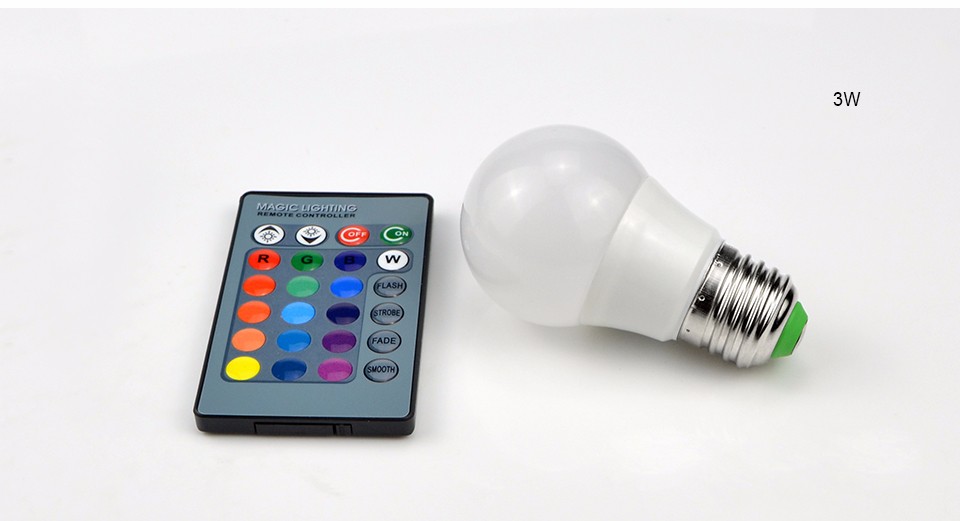 Dimmable 85 265V 110V 220V E27 3W 10W RGB Remoter LED spotlight lamp Magic Bulb spot light For Night Atmosphere light lighting