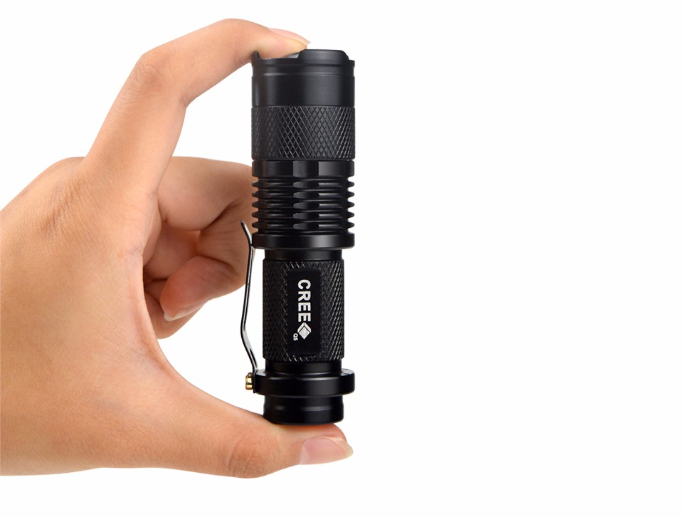 IP65 Mini penlight Portable CREE Q5 1000LM LED Flashlight 3 Modes Zoomable Torch lights use AA 14500 For Camping Bike Outdoor