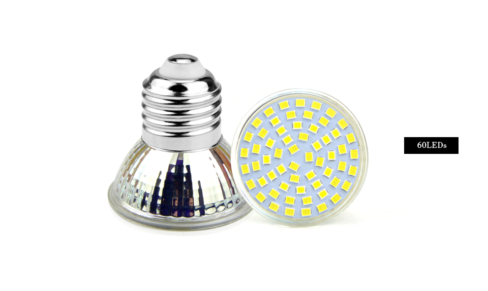 10Pcs E27 LED Spotlight AC 220V 5W 7W 9W Led bulb lamp 40 60 80 LEDs Glass LED Energy Saving Lamp Cup Shape Spot Light