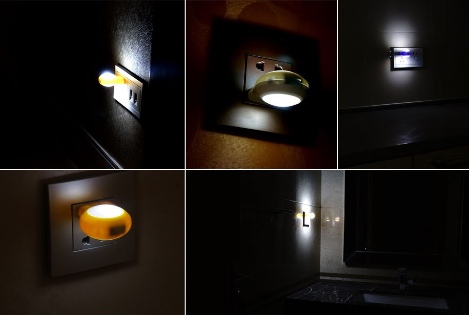 1x 4 Colors LED Night light Smart Control lamp Desk Lamps Mini 0.7W Auto Sensor Nightlight 110 240V Bulb For Baby Bedroom Gift