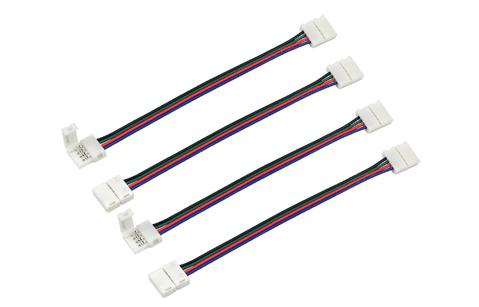 5Pcs 4Pin 10mm 5050SMD RGB LED Strip Connector Free Welding Connector